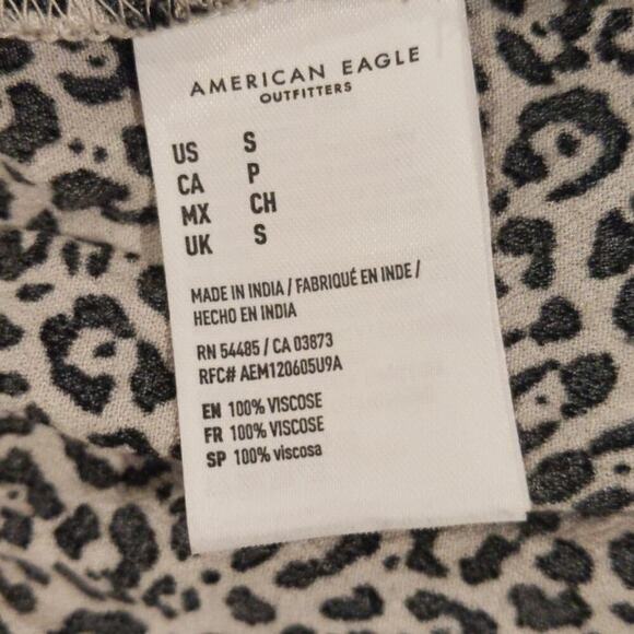 American Eagle Leopard Cheetah Print Ruffle Mini Skirt Lightweight  Small - Picture 4 of 6